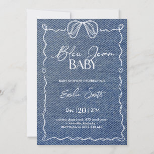 Blue Jean Baby Denim Shower Invitation