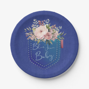 Blue Jean Baby Denim Shower Paper Plates