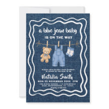 Blue Jean Baby Is On The Way Baby Shower