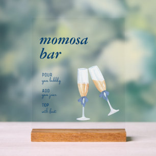 Blue Jean Baby Mom-osa Bar Sign Tabletop