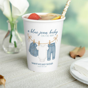 Blue Jean Baby On The Way Baby Shower  Paper Cups