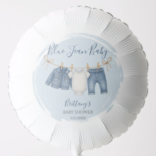 Blue Jean Baby Shower Baby Outfit Balloon