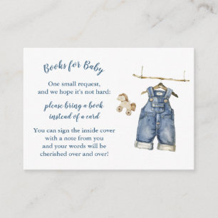 Blue Jean Baby Shower Books for Baby Card