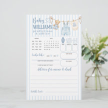 Blue Jean Baby Shower Boy Prediction Game