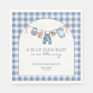 Blue Jean Baby Shower Cowboy Napkins