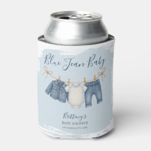 Blue Jean Baby Shower Denim Baby Can Cooler