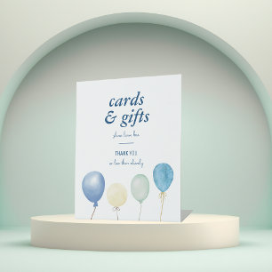 Blue Jean Baby Shower Denim Cards & Gifts Table Pedestal Sign