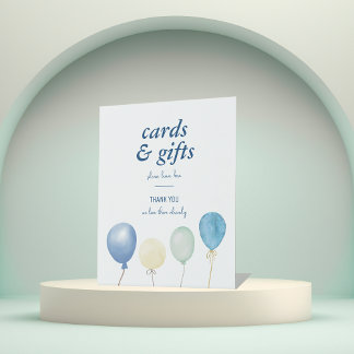 Blue Jean Baby Shower | Denim Cards & Gifts Table Pedestal Sign