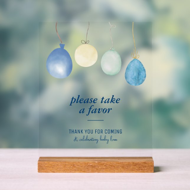 Blue Jean Baby Shower | Denim Favors Party Acrylic Sign (Neutral)
