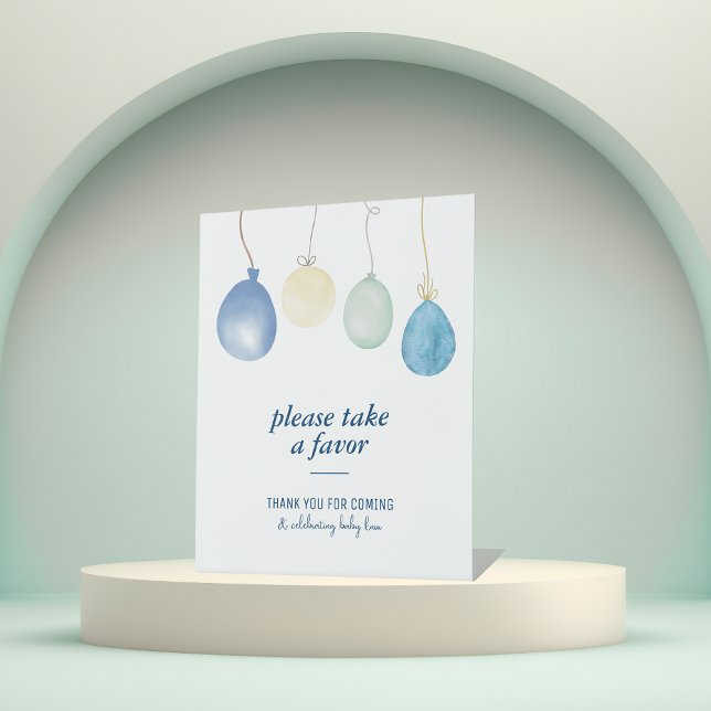 Blue Jean Baby Shower | Denim Favors Party Pedestal Sign (Creator Uploaded)