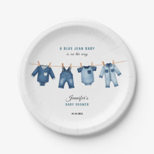 Blue Jean Baby Shower - Denim Theme Paper Plates