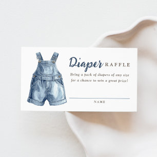 Blue Jean Baby Shower Diaper Raffle Enclosure Card