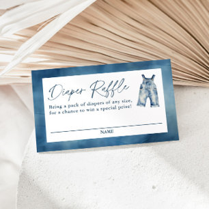 Blue Jean Baby Shower Diaper Raffle Enclosure Card