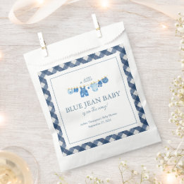 Blue Jean Baby Shower Favor Bag