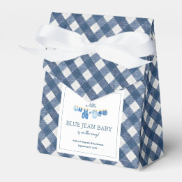 Blue Jean Baby Shower Favor Boxes
