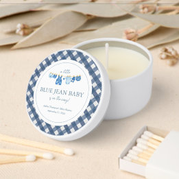 Blue Jean Baby Shower Mini Candle Favors