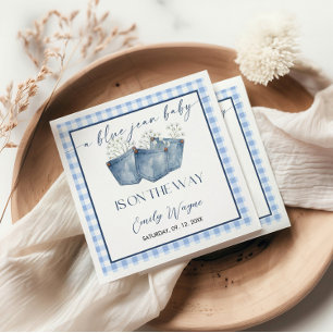 Blue Jean Baby Shower Napkins