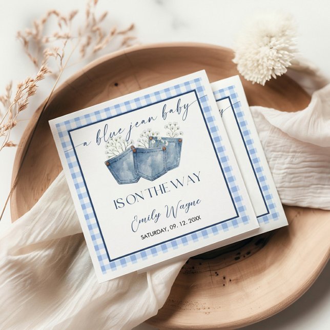 Blue Jean Baby Shower Napkins (Creator Uploaded)