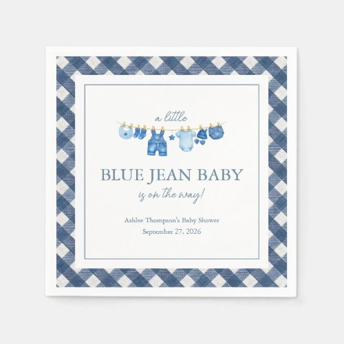 Blue Jean Baby Shower Napkins