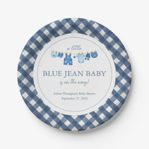 Blue Jean Baby Shower Paper Plates