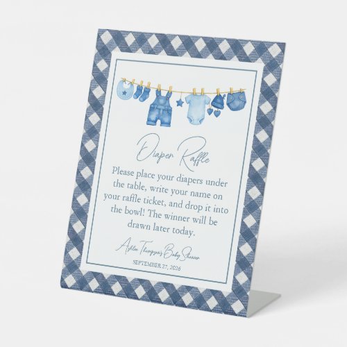 Blue Jean Baby Shower Pedestal Sign