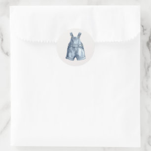 Blue Jean Baby Shower Simple Envelope Stickers