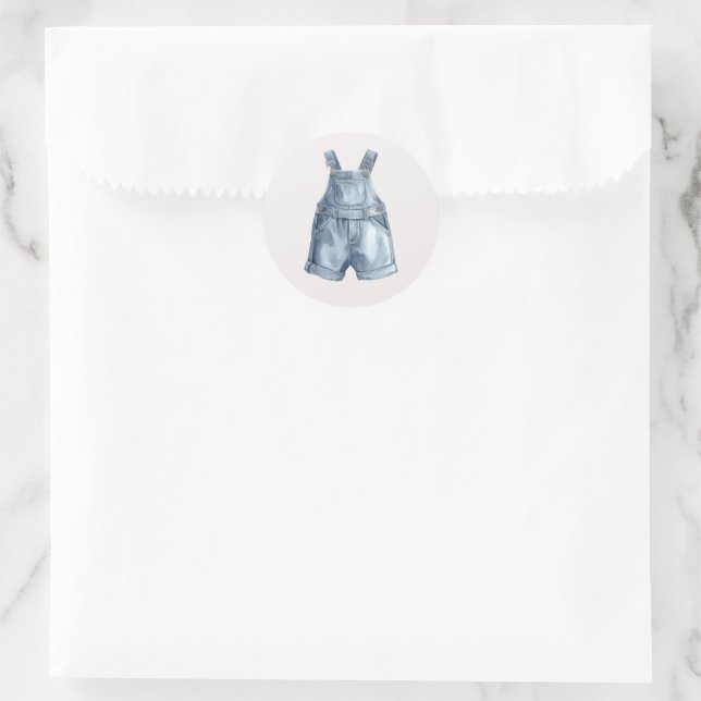 Blue Jean Baby Shower Simple Envelope Stickers (Bag)