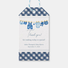 Blue Jean Baby Shower Thank You Gift Tags