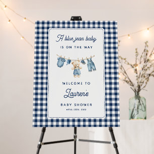 Blue Jean Baby Shower Welcome Sign
