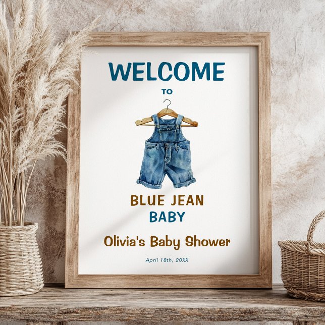 Blue Jean Baby Shower Welcome Sign (Creator Uploaded)