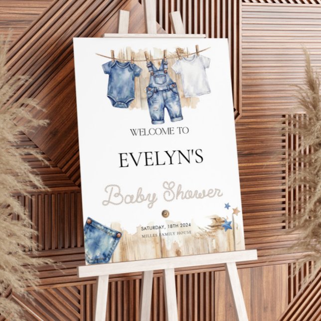 Blue Jean Baby Shower Welcome Sign (Creator Uploaded)