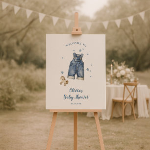 Blue Jean Baby Shower Welcome Sign