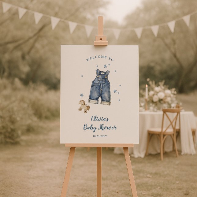 Blue Jean Baby Shower Welcome Sign (Creator Uploaded)