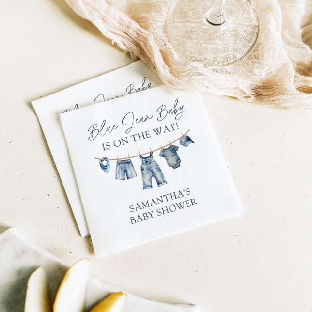 Blue Jean Baby Shower, Western Baby Shower Napkins (Creator Uploaded)