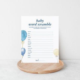 Blue Jean Baby Shower Word Scramble Game