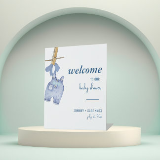Blue Jean Baby | Welcome to Baby Shower Tabletop Pedestal Sign