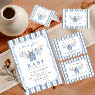 Blue Jean Baby Western Denim Thank You Card
