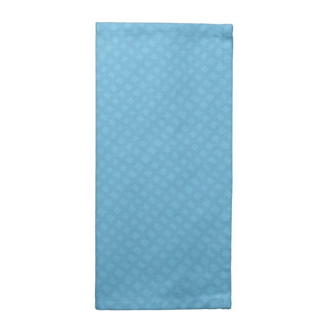 Blue Jean Basketweave Lattice Tone  Cloth Napkin (Half Fold)