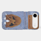Blue Jean Basset Hound Butt Case-Mate iPhone Case (Back (Horizontal))