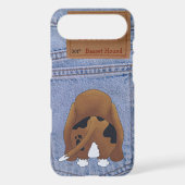 Blue Jean Basset Hound Butt Case-Mate iPhone Case (Back)