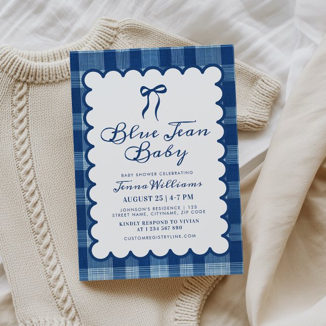 Blue Jean Boy Baby Shower  Invitation (Creator Uploaded)
