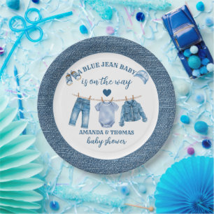 Blue Jean Boy Baby Shower  Paper Plates