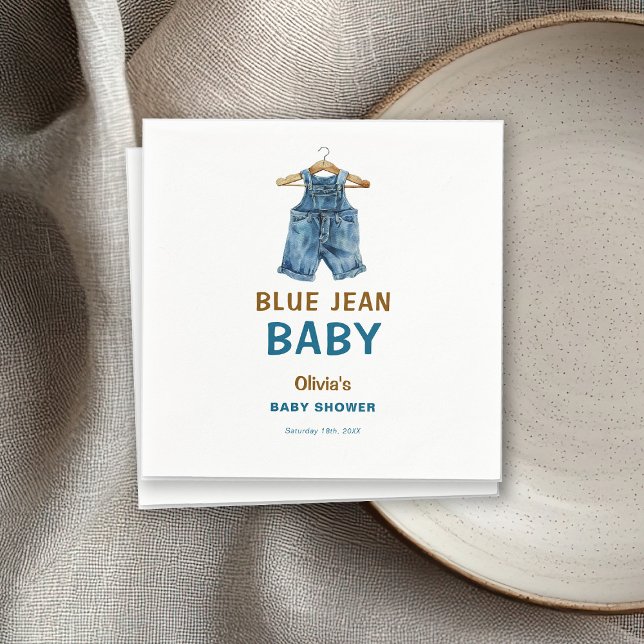 Blue Jean Boy Western Baby Shower Napkins (Creator Uploaded)