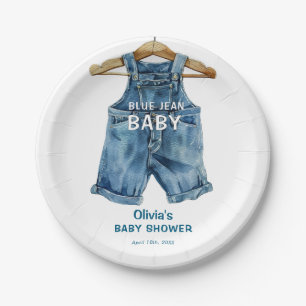Blue Jean Boy Western Baby Shower Paper Plates