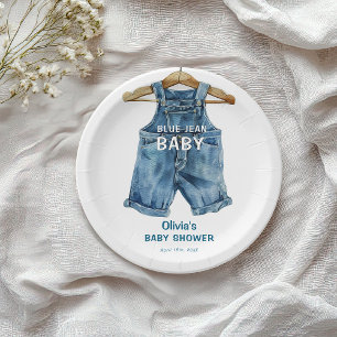 Blue Jean Boy Western Baby Shower Paper Plates