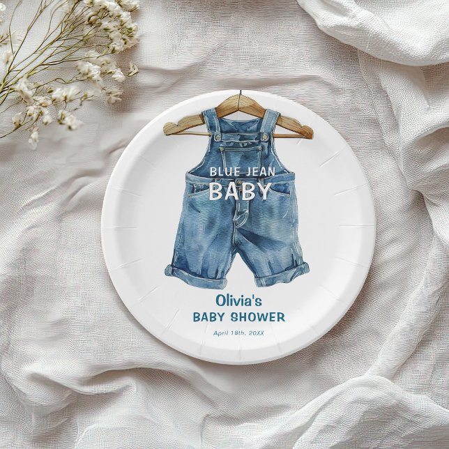 Blue Jean Boy Western Baby Shower Paper Plates (Creator Uploaded)