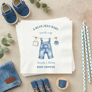Blue Jean Denim Baby Shower  Napkins