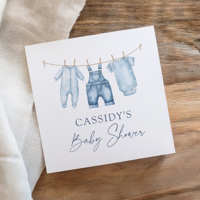 Blue Jean Denim Baby Shower Napkins (Creator Uploaded)