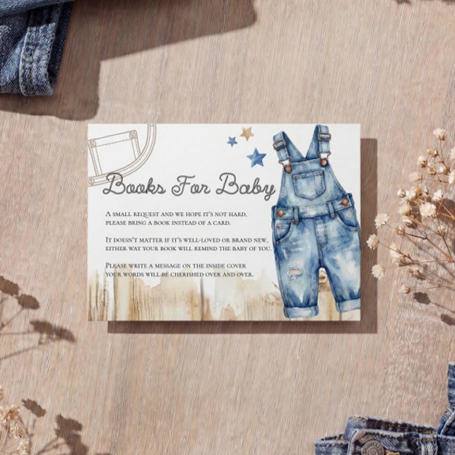 Blue Jean Denim Books for Baby Card (Creator Uploaded)