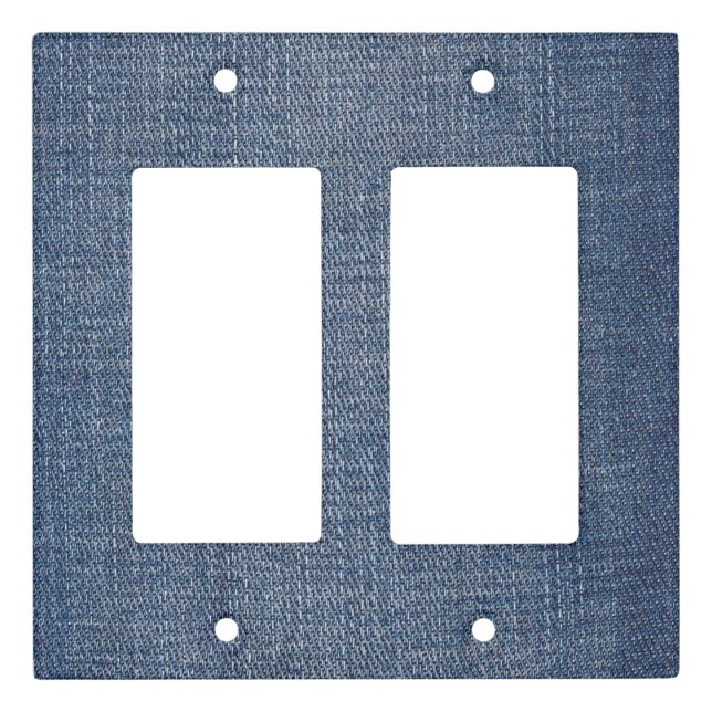 Blue Jean Denim Light Switch Cover (Front)